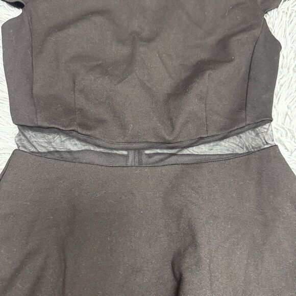 Lulus Black Short Sleeve Fit n Flare Dress Size XS - Picture 3 of 8